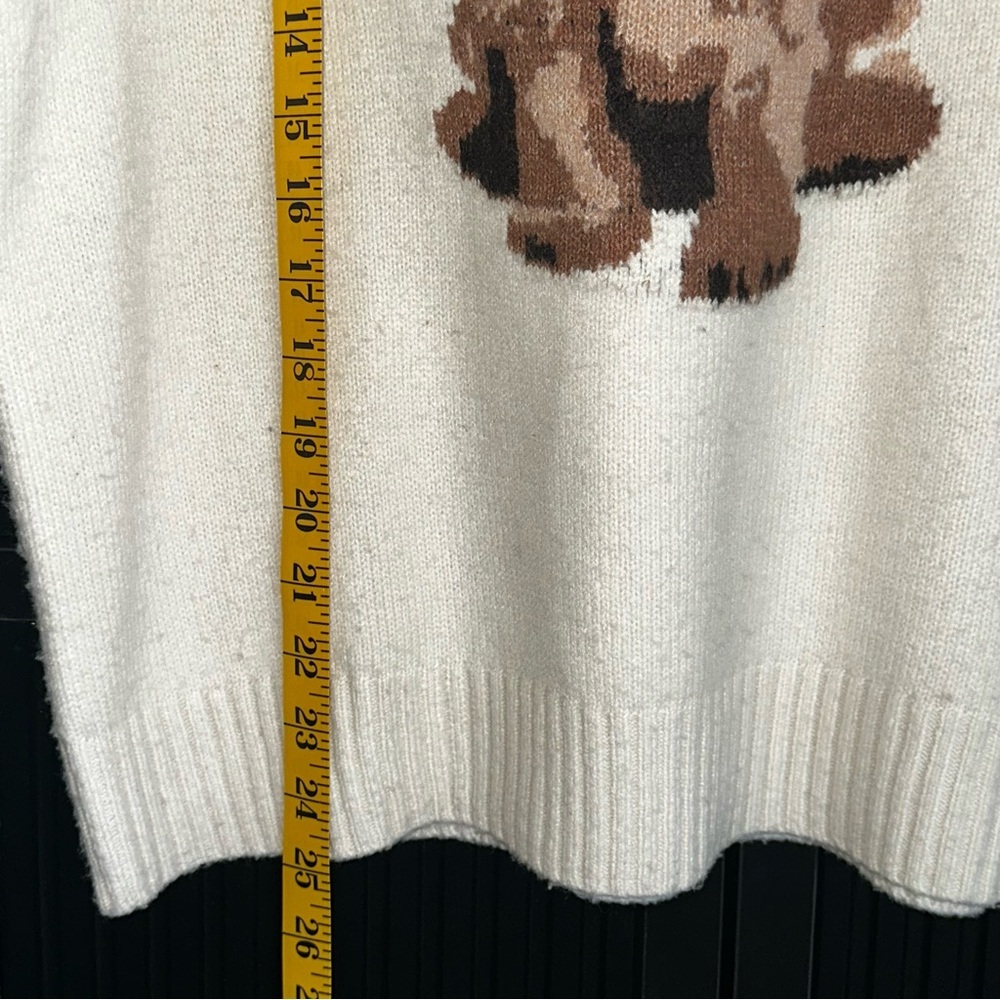 NWT Hazel Moon Women's Cream Sweater with Dog Design Sz XL - Picture 6 of 11